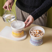 elevated ceramic cat bowl, view 11 - MRSLM