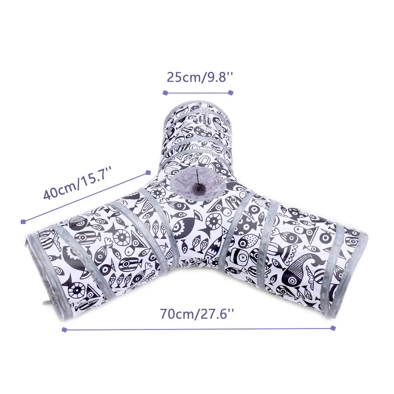foldable pet cat tunnel, view 6 - MRSLM