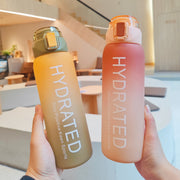 large capacity gradient frosted water bottle, view 6 - MRSLM