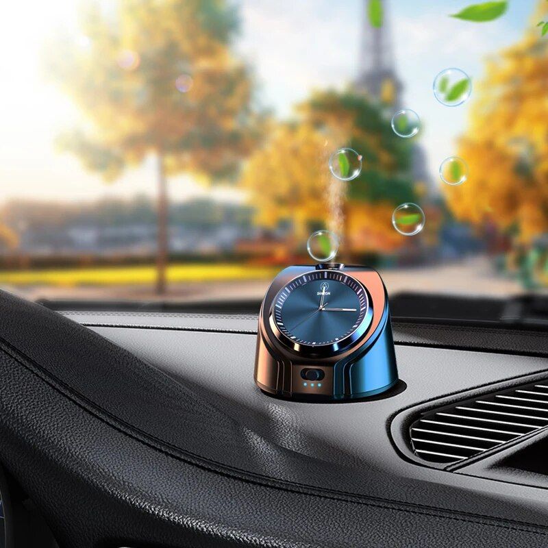 wireless car aroma diffuser with watch, view 7 - MRSLM