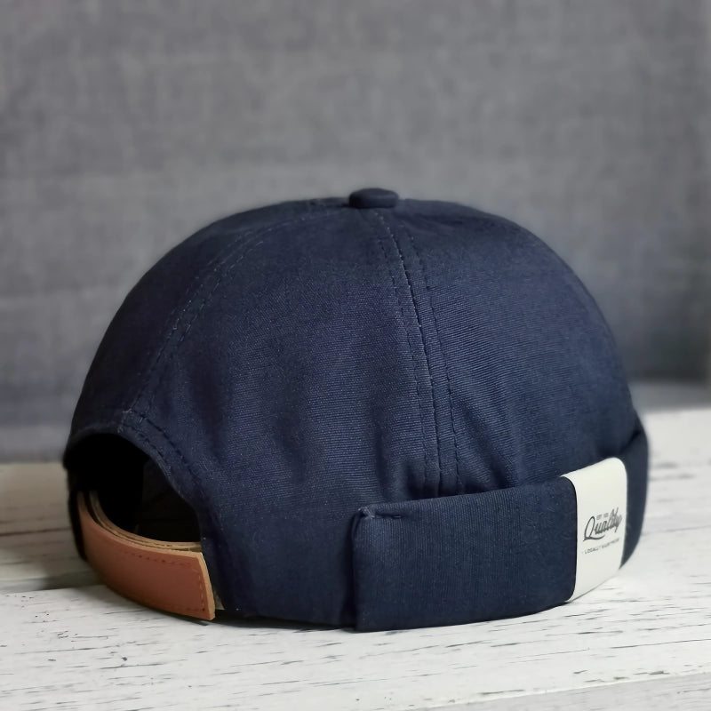 adjustable denim beanie skull cap, view 2 - MRSLM