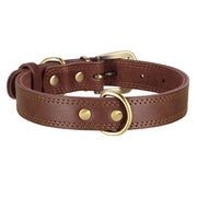 adjustable real leather dog collar, view 2 - MRSLM