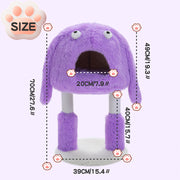 monster-themed cat tree with sisal posts and condo, view 2 - MRSLM