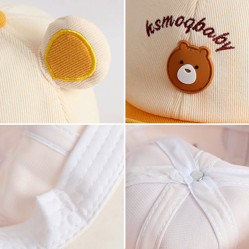 bear ear baby baseball cap, view 8 - MRSLM
