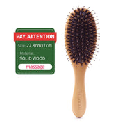 boar bristle wooden hair brush, view 8 - MRSLM