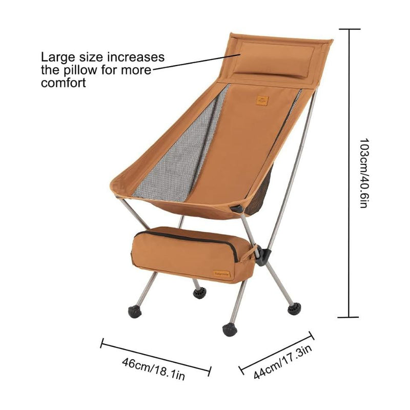ultralight high back folding moon chair, view 9 - MRSLM