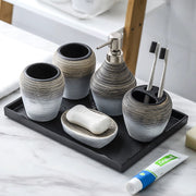 retro ceramic bathroom set, view 2 - MRSLM