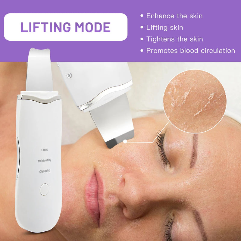 Ultrasonic skin scrubber with 3 modes, view 9 - MRSLM