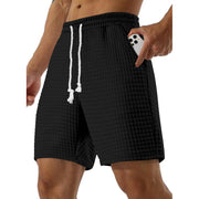 men's loose solid color casual shorts, view 7 - MRSLM