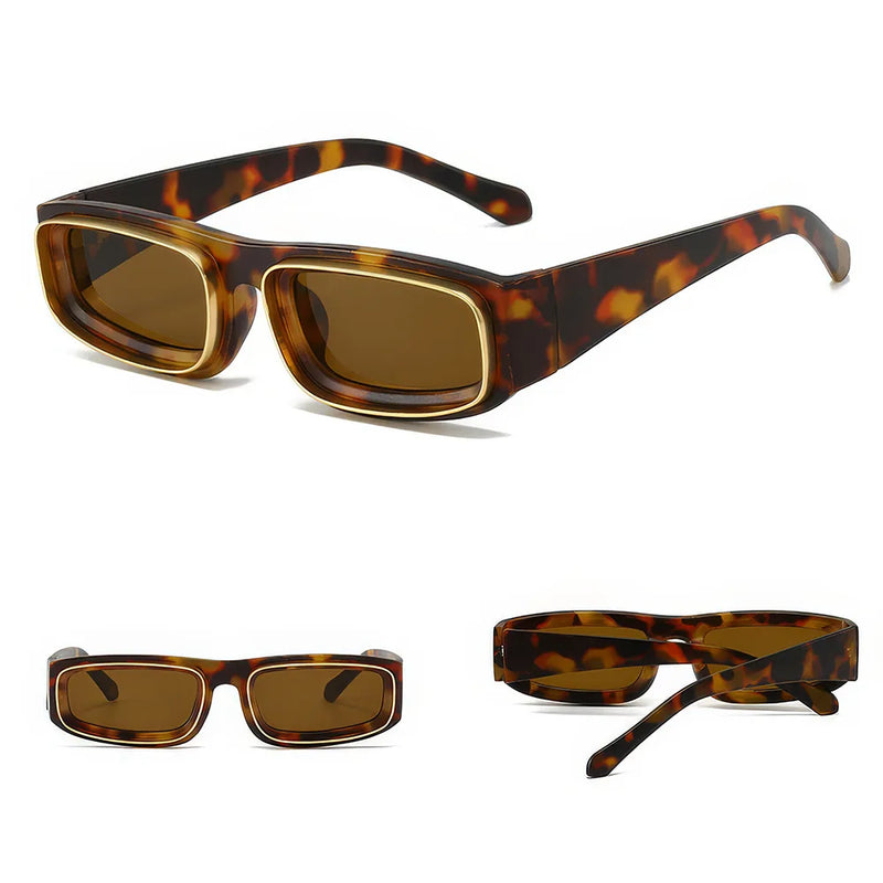 Rectangle punk sunglasses, view 12 - MRSLM