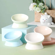 elevated ceramic pet bowl, view 8 - MRSLM