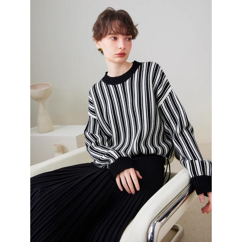 striped wool-blend pullover, view 5 - MRSLM