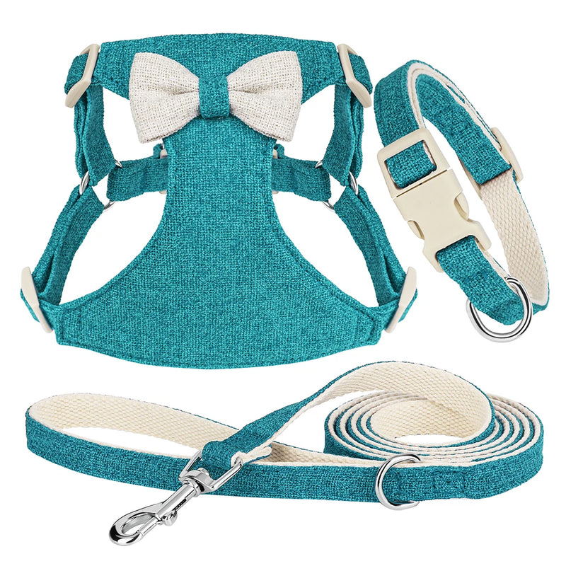 quick release dog collar harness and leash set, view 3 - MRSLM