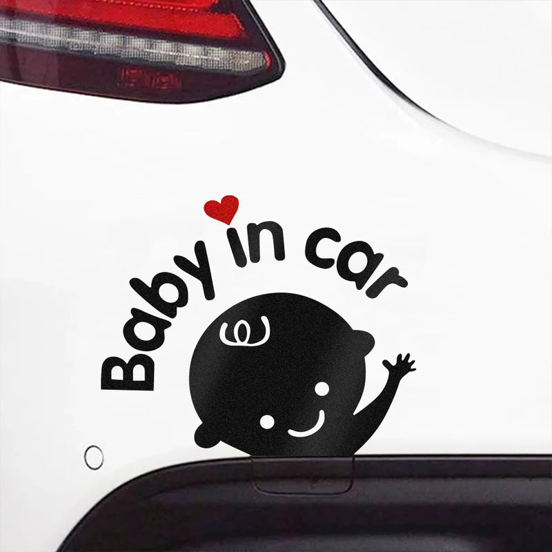 baby on board cartoon car sticker, view 10 - MRSLM