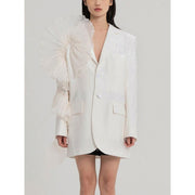 women's mesh blazer, view 4 - MRSLM