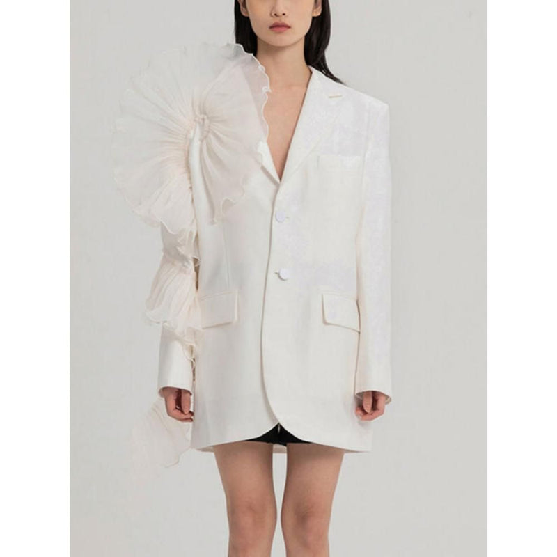 women's mesh blazer, view 4 - MRSLM
