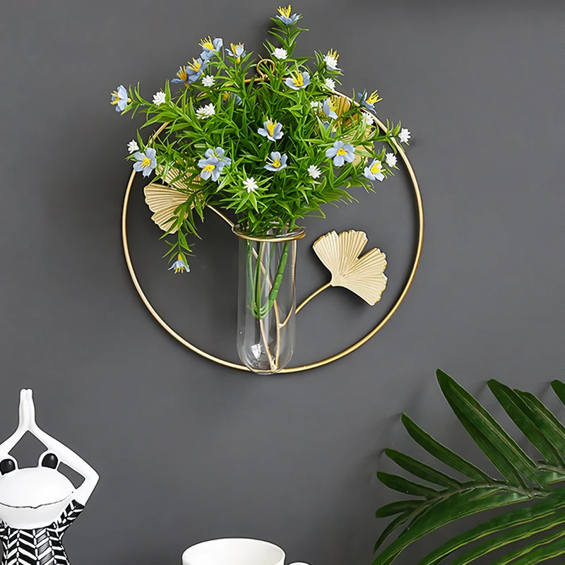Gold wall-mounted hydroponic flower pot, view 8 - MRSLM