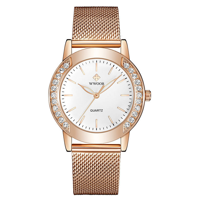women's mesh strap quartz watch, view 6 - MRSLM
