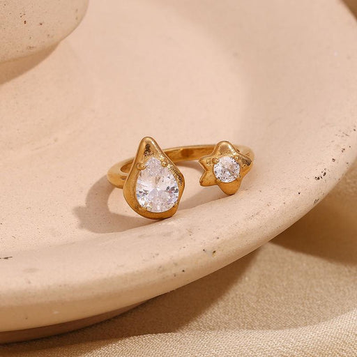 asymmetric water droplet star ring - MRSLM