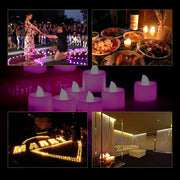 flameless LED tealight candles, view 8 - MRSLM