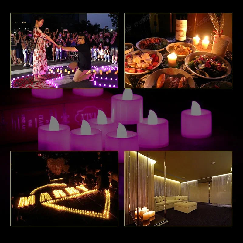 flameless LED tealight candles, view 8 - MRSLM