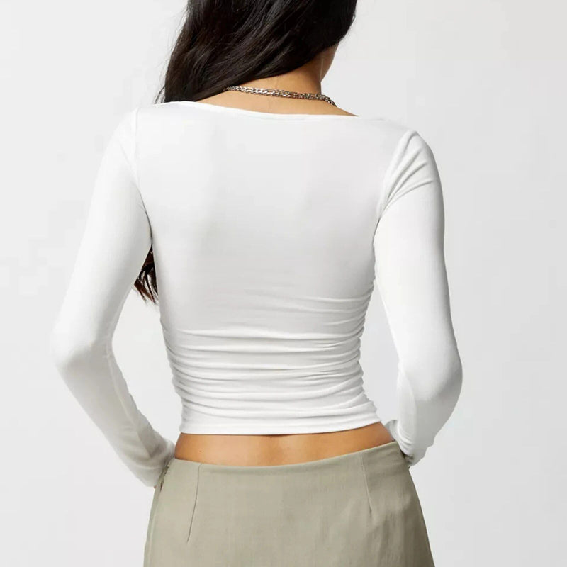square neck crop top, view 8 - MRSLM