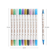 10-piece metal double head nail art pen set, view 7 - MRSLM