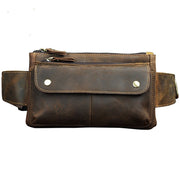 Men's leather phone and camera chest bag, view 2 - MRSLM