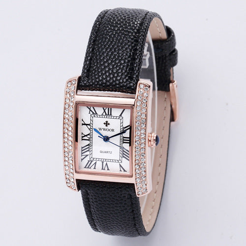 ladies square quartz watch, view 10 - MRSLM