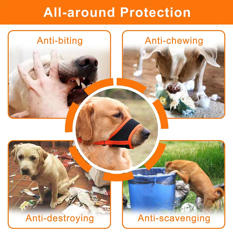 adjustable breathable dog muzzle, view 9 - MRSLM