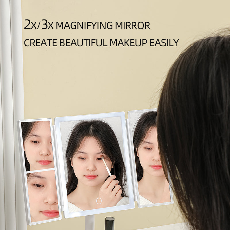 foldable LED makeup mirror, view 5 - MRSLM