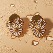 daisy stud earrings, view 5 - MRSLM
