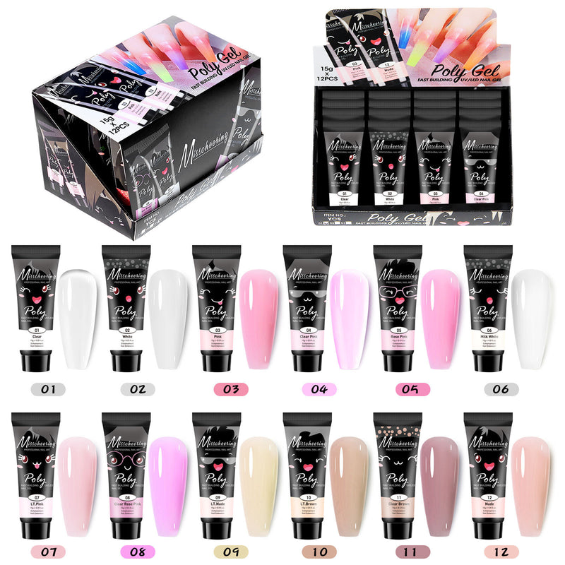 12 color sequin nail extension set, view 7 - MRSLM