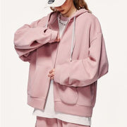double zip up hoodie jacket, view 6 - MRSLM