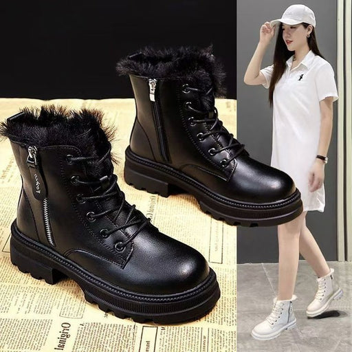 Fleece-lined high-top boots, view 2 - MRSLM