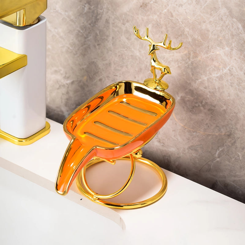 ceramic soap rack with drainage, view 4 - MRSLM