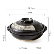 ceramic clay pot casserole for stews, view 3 - MRSLM