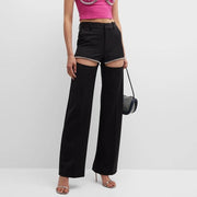 spliced diamond wide leg pants - MRSLM