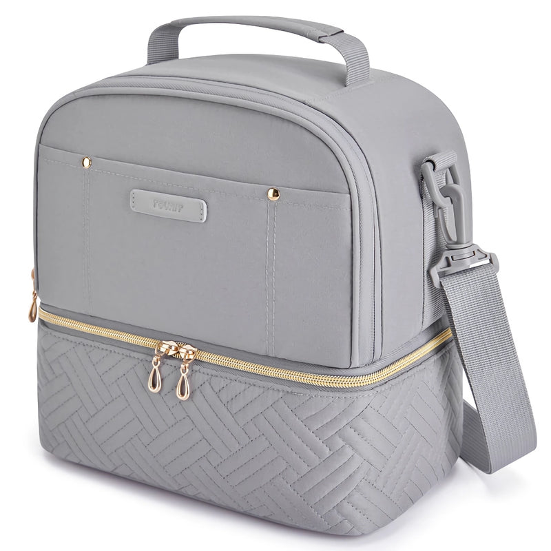 double-decker insulated lunch bag, view 5 - MRSLM
