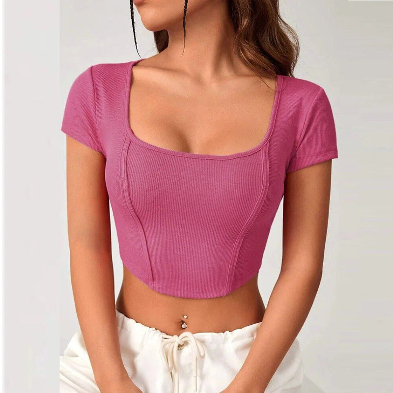 Elegant summer crop top, view 3 - MRSLM