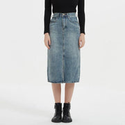 high waist denim skirt - MRSLM