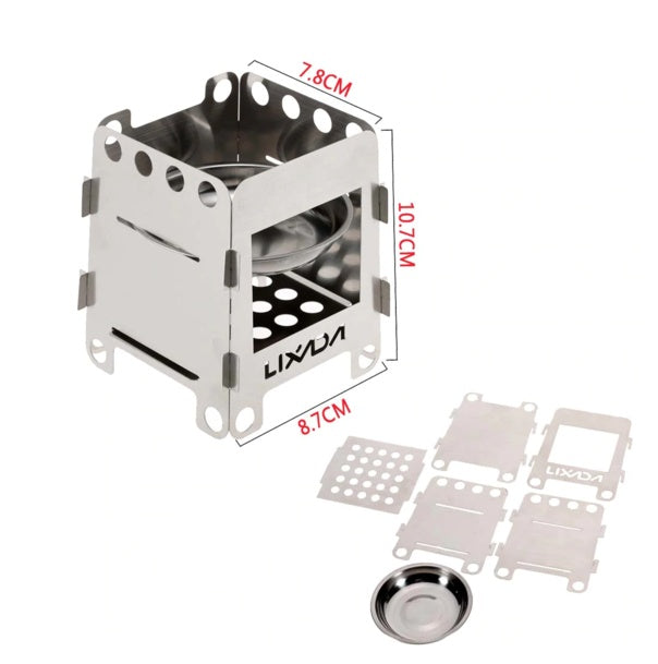 portable survival wood stove, view 2 - MRSLM