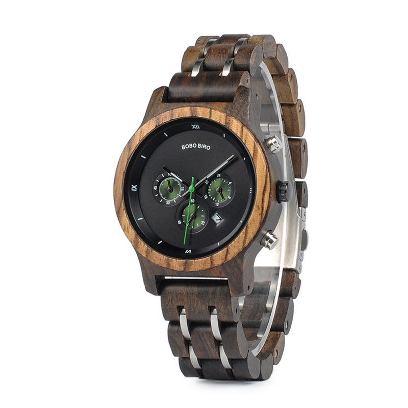 BOBO BIRD Wooden Watch GP016/17/18 Fashion Trend Men's Business Casual Wooden Watch
