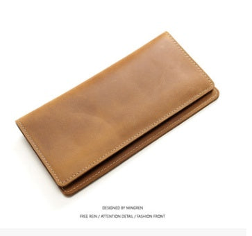 men's long retro leather wallet, view 6 - MRSLM