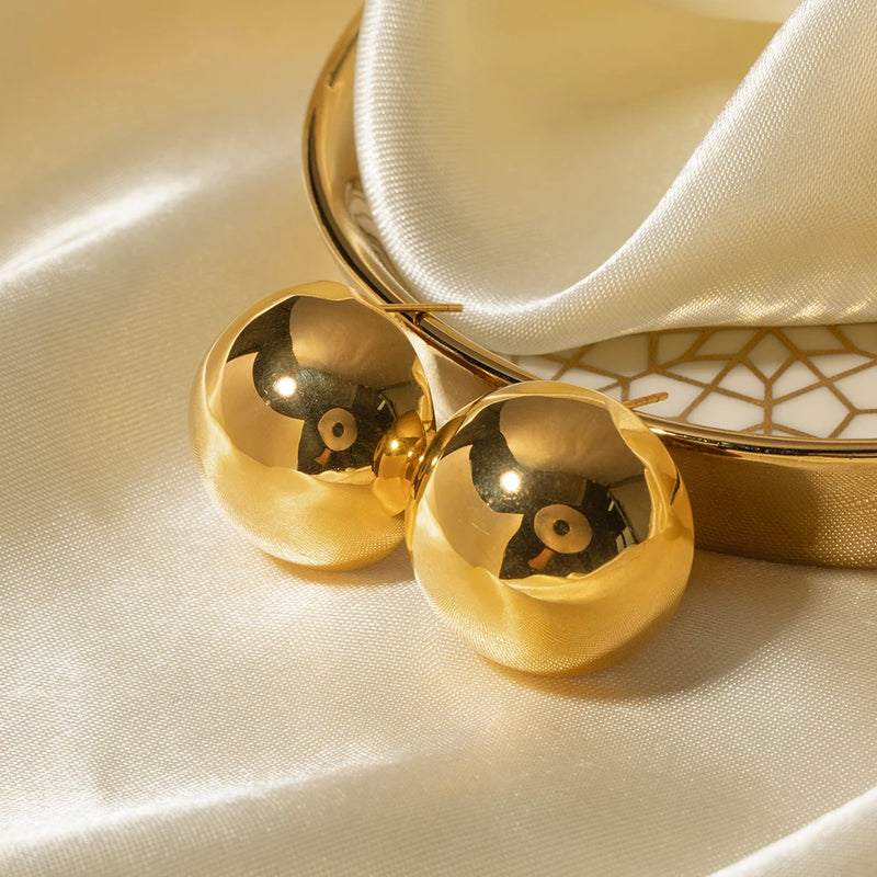 gold plated cutout drop earrings - MRSLM