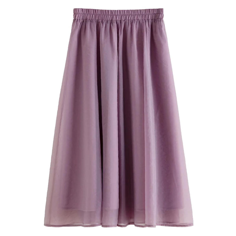 elastic waist A-line tutu skirt, view 10 - MRSLM