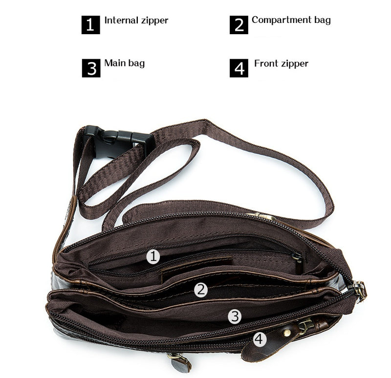 retro leather waist bag, view 7 - MRSLM