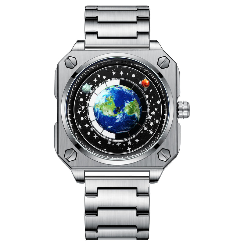 men's big dial quartz watch, view 3 - MRSLM