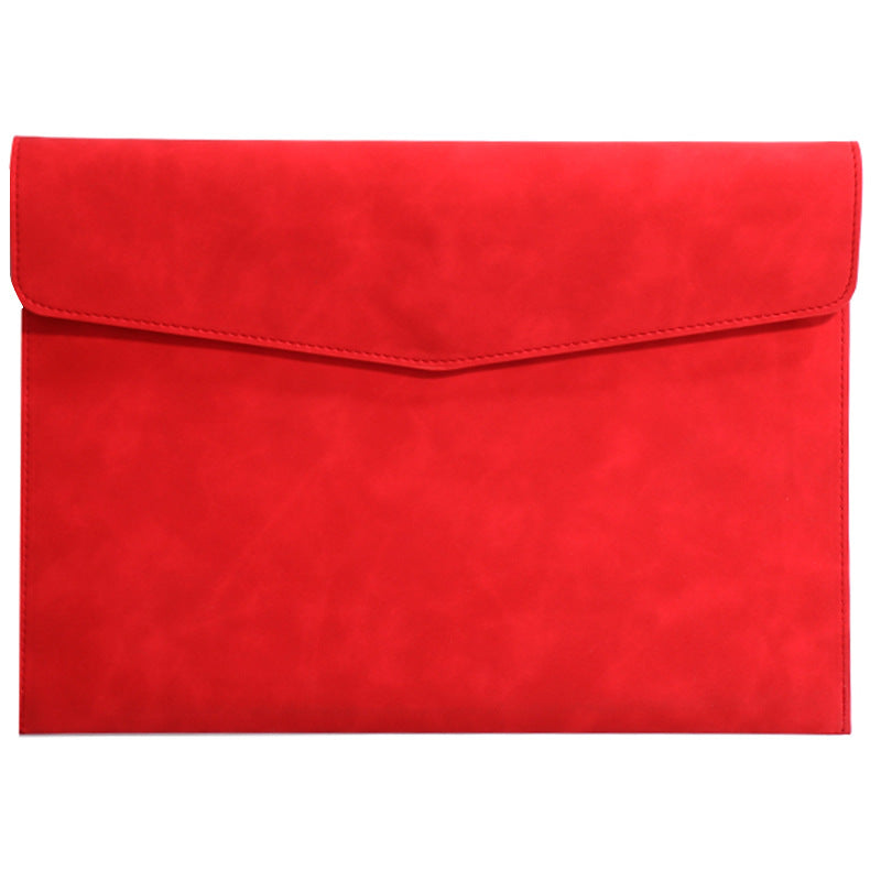 A4 PU leather document organizer, view 2 - MRSLM