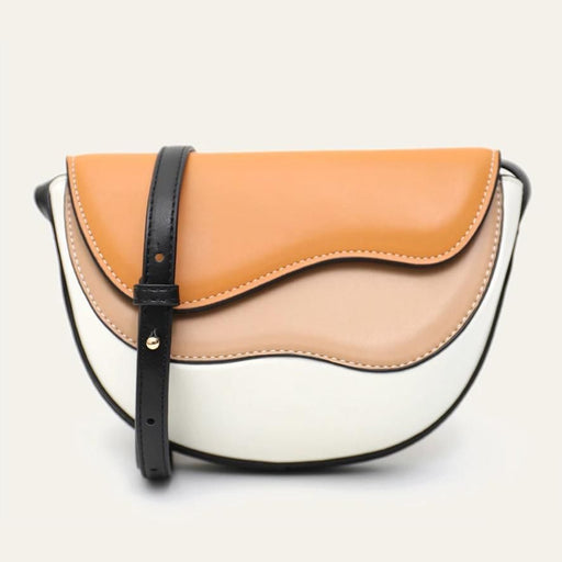 Contrast color crossbody saddle bag - MRSLM